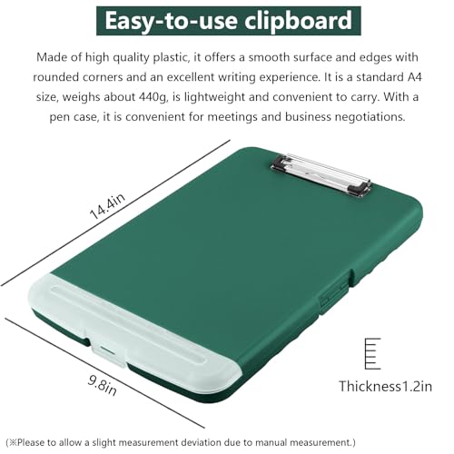 Navy Blue Clipboard with Storage and Pen Holder V5719