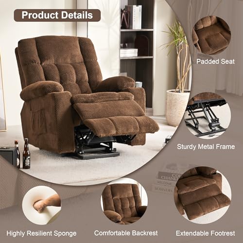 Power Lift Recliner Chair for Elderly with Massage and Heating D8685