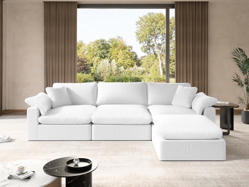 Extra Large U-Shaped Sectional Cloud Couch with Down Fill and Detachable Covers G617965