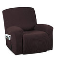 Stretch Recliner Chair Cover Furniture Protector Lazy Boy Couch Cover Recliner Cover Slipcovers with Pockets-White||Single Seat