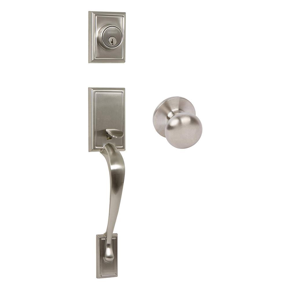 Delaney 410-KN Kellington Series Double Cylinder Door Handle Set Satin Nickel