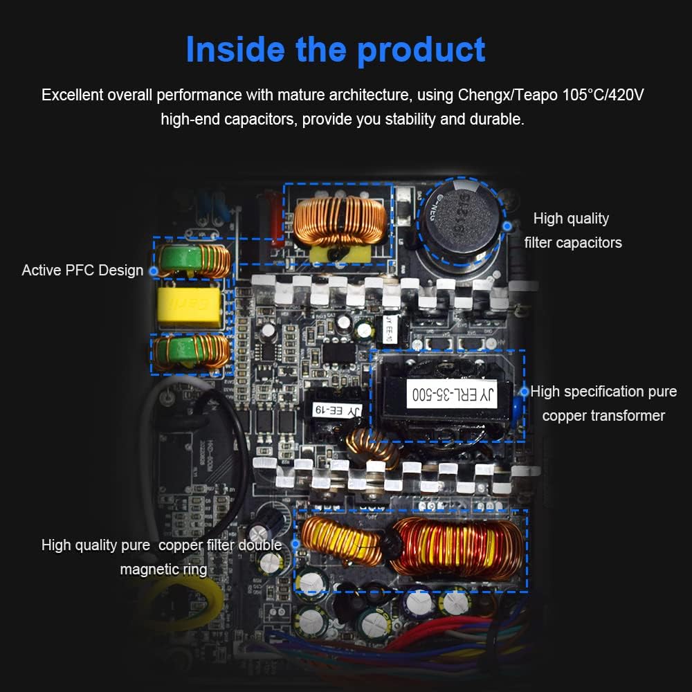 ATX 500W 80 Plus Gold Non-Modular PC Power Supply U415