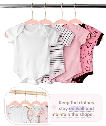 VIS'V 11 Inch Pink Velvet Kids Hangers with 6 Pcs Size Dividers, 30 Pack R91689