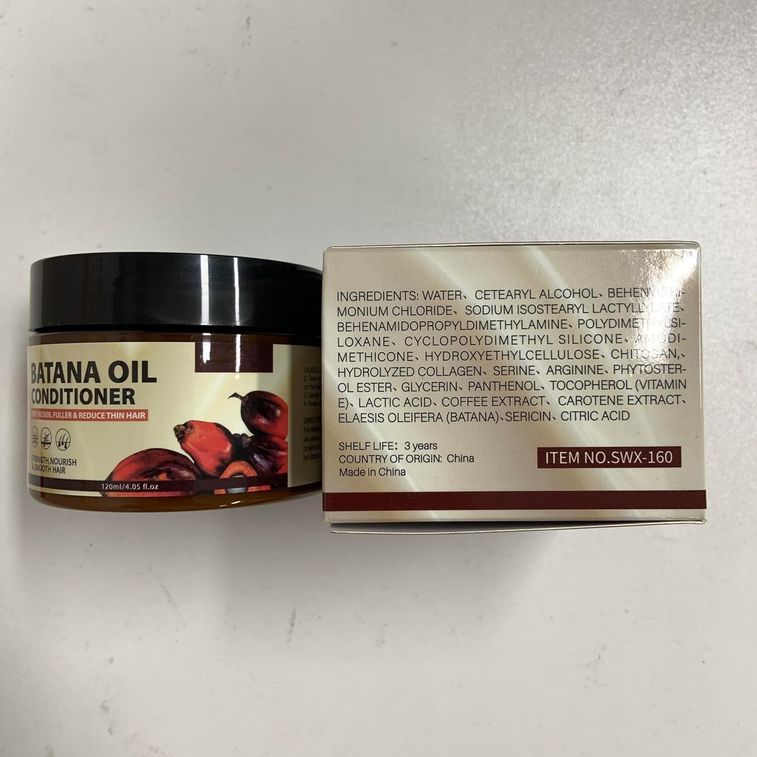 Batana Oil for Hair Growth, Unrefined Organic Pure Batana Butter Conditioner T8133