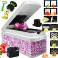 Vegetable Chopper Slicer Onion Dicer, Multifunctional 14 in 1 Food Chopper, Onion Chopper with Container, Vegetable Spiralizer 3 in 1 Handheld Vegetable Slicer