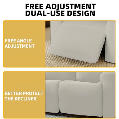 HDCAXKJ Waterproof Loveseat Recliner Cover for 2 Seat Couch Sofa, Orange N9642