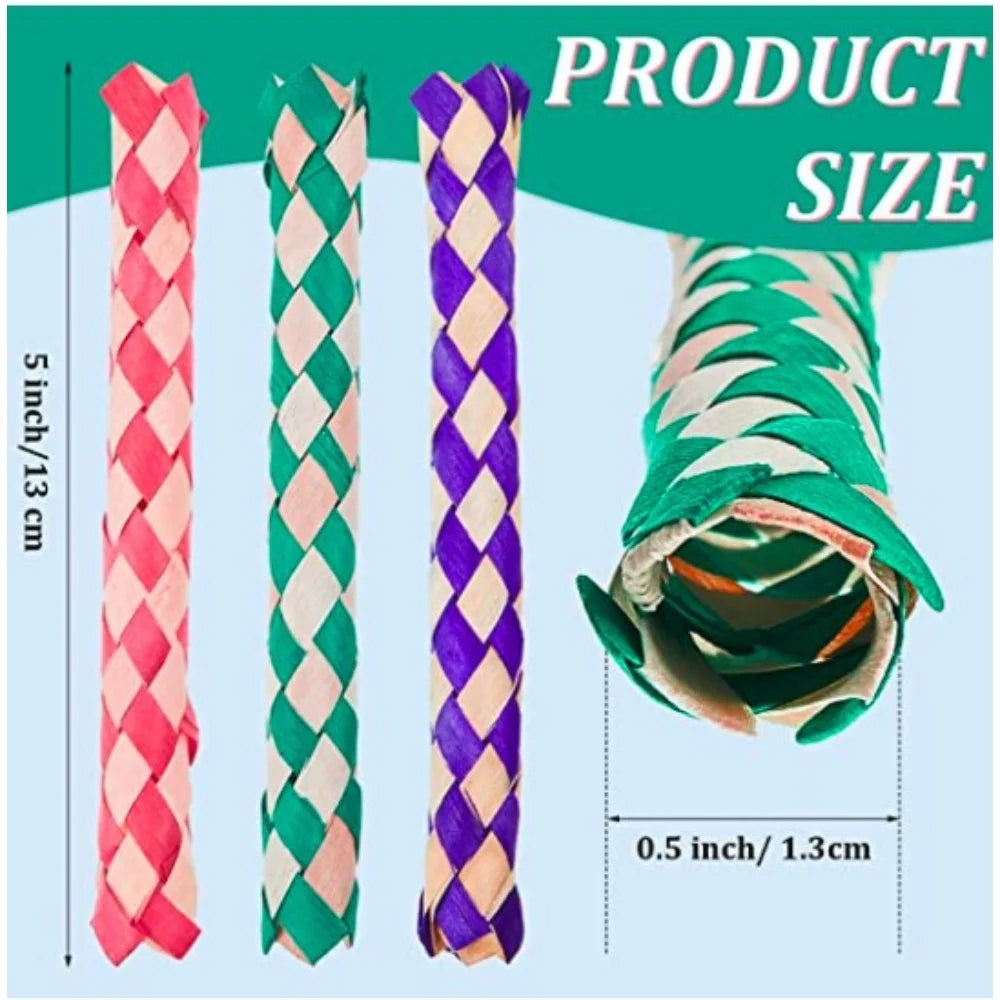 PEACNNG Finger Traps Bulk Pack of 72 Classic Chinese Bamboo Finger Traps for Kids and Adults E159