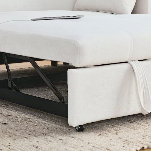 Convertible Sofa Bed 54" with USB Port, Pillow and Side Pockets Q92801