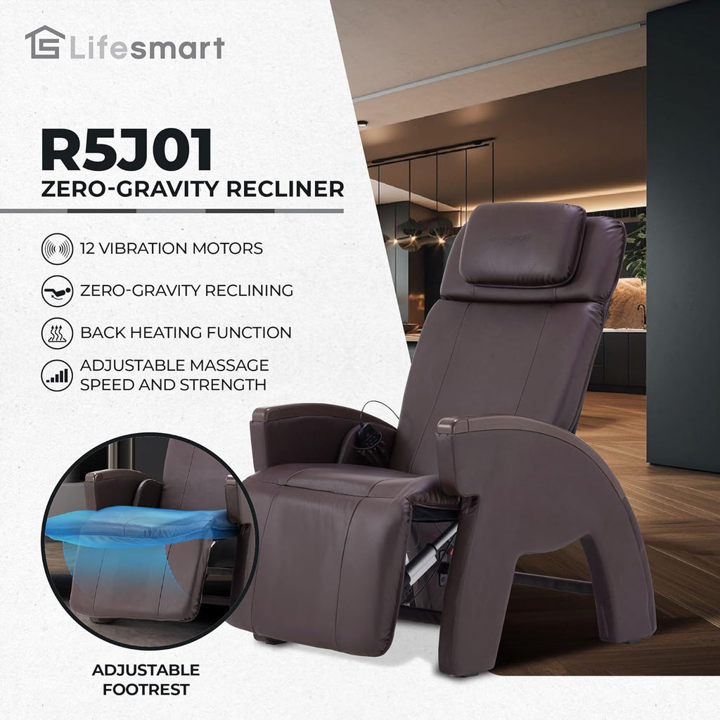 Lifesmart R5J01 Zero-Gravity Recliner Massage Chair with Heat and USB Port P755602