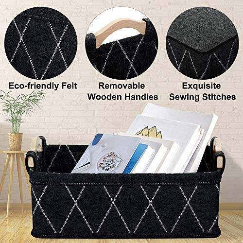 Narrow Long Storage Basket Bin for Closet Toys Towels Organizer J660