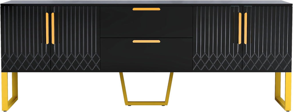 TV Stand for TVs up to 75 Inches with Drawer & Doors, Modern Media Console W93332