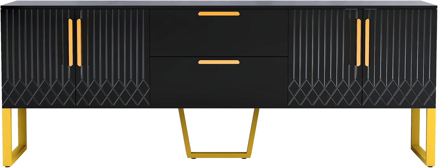 TV Stand for TVs up to 75 Inches with Drawer & Doors, Modern Media Console W93332