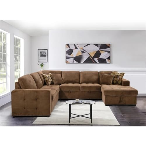 Oversized U-Shaped Sectional Sofa with Storage Chaise R4321