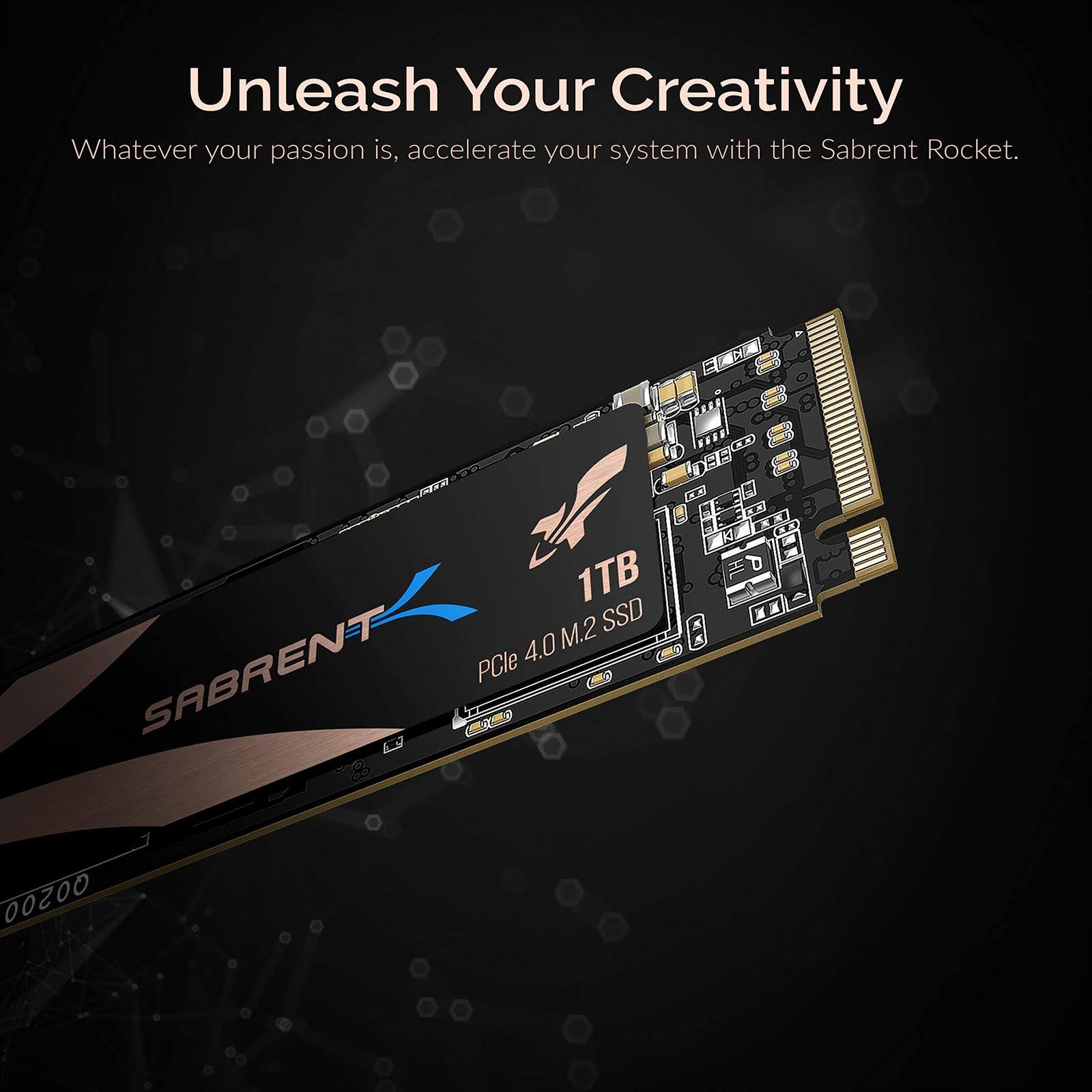 Sabrent 1TB Rocket NVMe 4.0 PCIe M.2 Internal SSD H1272