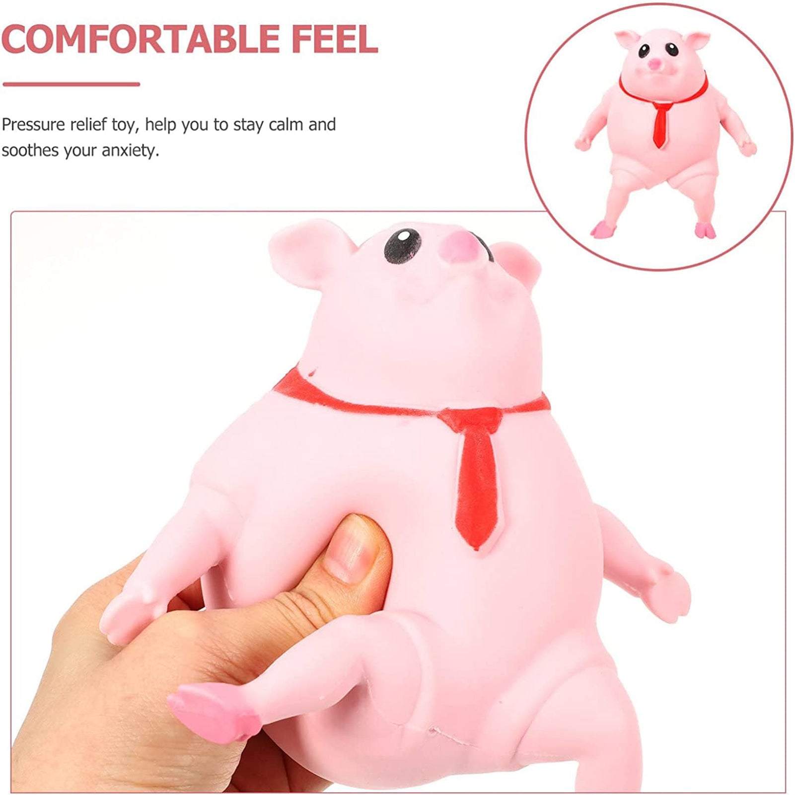 FeiraDeVaidade Pig Stress Toys Anti-Anxiety Squeeze Ball L5731