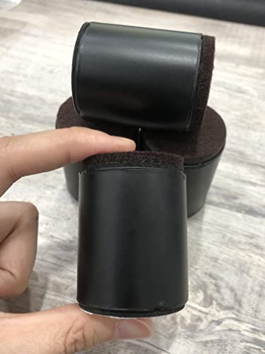4" Self-Adhesive Furniture Risers for Beds and Tables, Black L37886