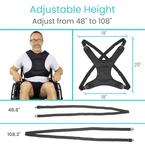 Vive Wheelchair Harness for Adults - Seat Belt with Adjustable Straps J503