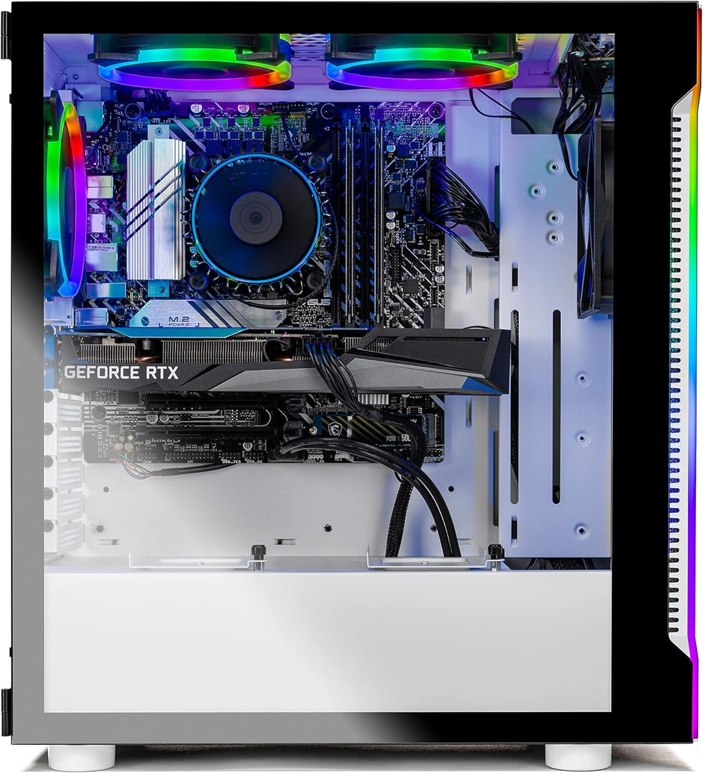Skytech Gaming Archangel 3.0 Gaming PC Desktop, Intel Core i5, RTX 3060, 16GB RAM, 1TB SSD, White P623