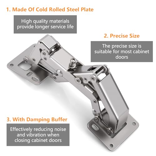 2 Pack 170° Full Overlay Concealed Door Hinge for Corner Kitchen Cabinet B760344