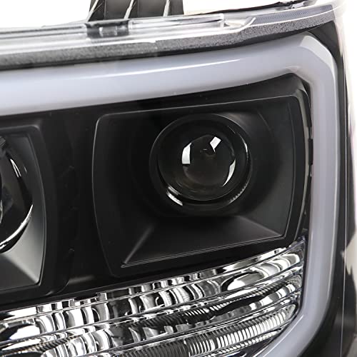 SPEC-D TUNING LED Light Bar Projector Headlights for 2007-2013 GMC Sierra B3664