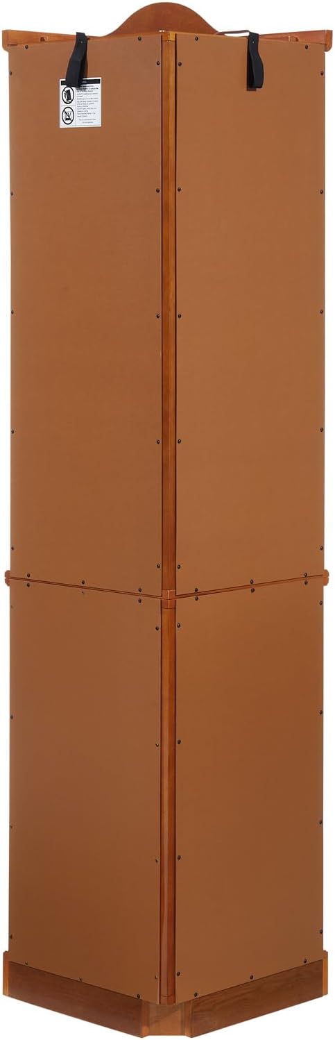Lighted Curio Cabinet with Tempered Glass Doors, Brown S332216