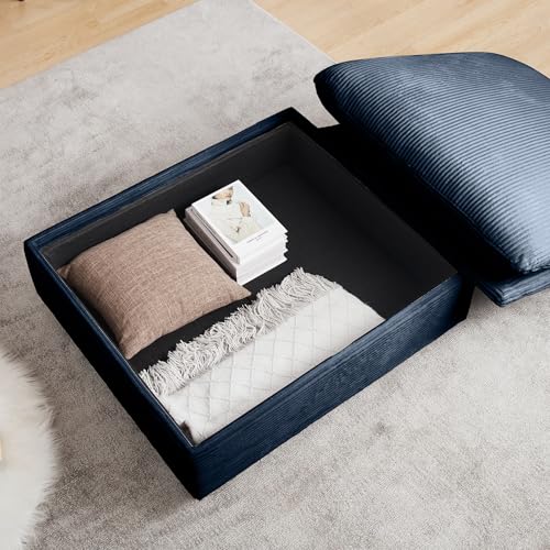 Corduroy Oversized Accent Chair with Storage Ottoman E4143