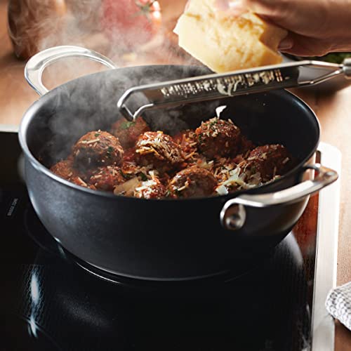 Anolon X Hybrid Nonstick Cookware Set, 12 Piece, Charcoal Gray B384083