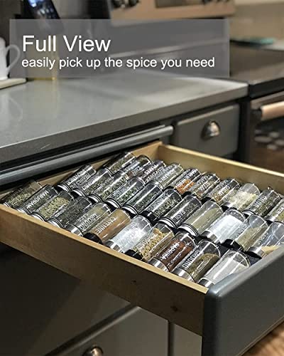 Artibear Expandable Drawer Spice Rack Organizer for Kitchen Cabinets, Set of 9 R617
