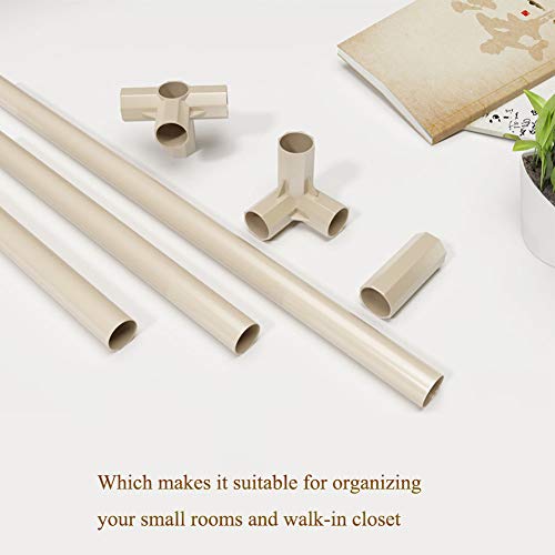 Portable Clothes Closet Wardrobe with Non-Woven Fabric and Zipper, 130x50x190cm P598