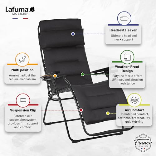 Lafuma Futura XL Air Comfort Zero Gravity Recliner (Acier Black) A339460