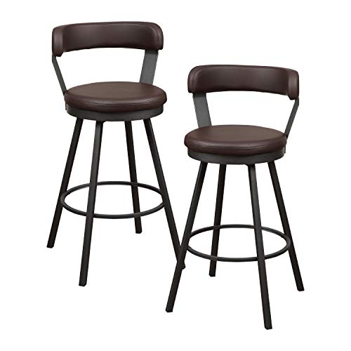 Lexicon Ruthie Swivel Counter Stool, Set of 2, Black F824718