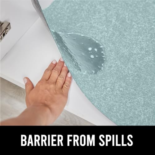 Gorilla Grip Waterproof Silicone Under Sink Mat with Raised Lip, 28 x 22 in, Gray P766266