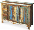 HomeRoots Assorted Assorted Old Collected/RE-CYCLED Wood Reverb Rustic Sideboard
