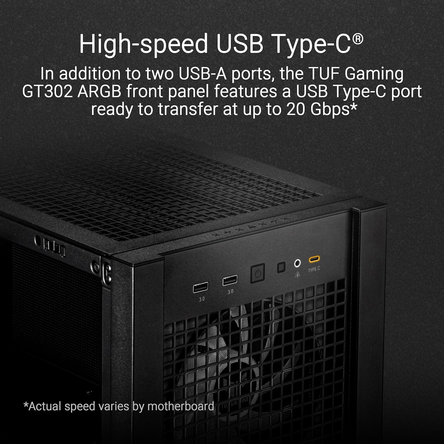 ASUS TUF Gaming GT302 ARGB ATX Mid-Tower PC Case, Black K34131