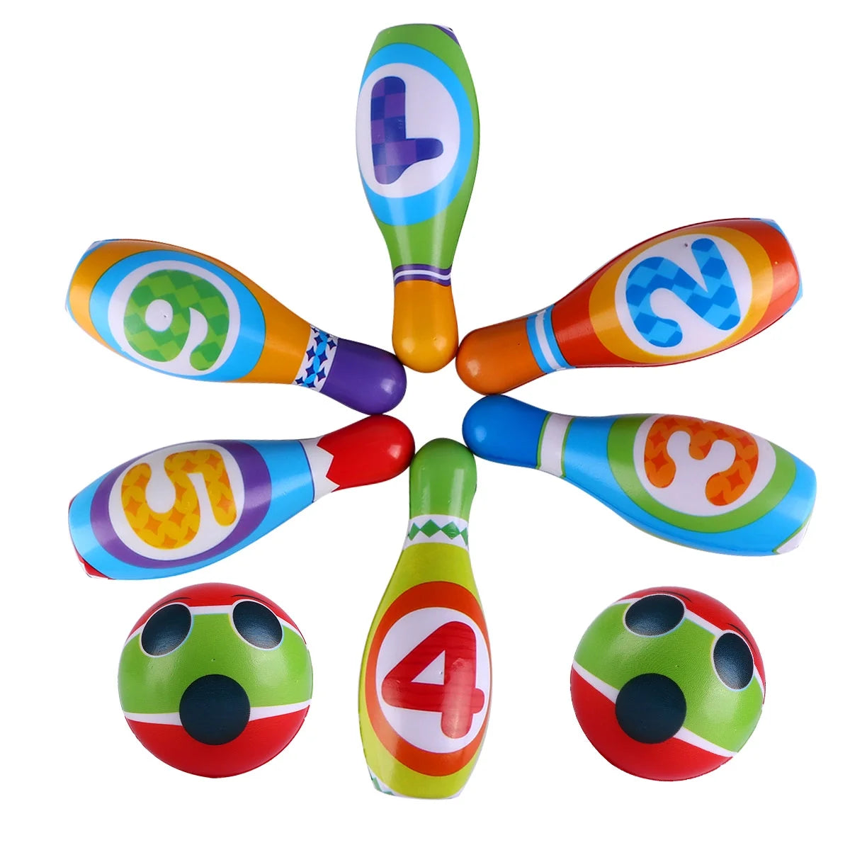 Portable Family Bowling Game Toys for Kids Indoor Outdoor I892055