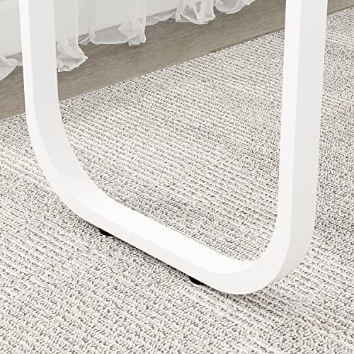 FAMAPY 55.1" L-Shaped Desk with Drawers and Shelves, White C890711