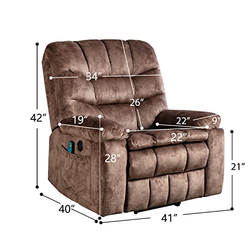 CANMOV Large Power Lift Recliner Chair with Massage and Heat for Elderly, Dark Grey C40946