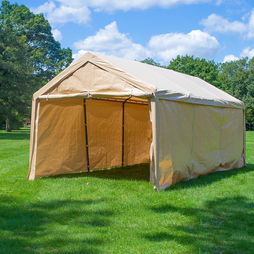 Abba Patio 10 x 20 ft Heavy Duty Beige Carport K61240