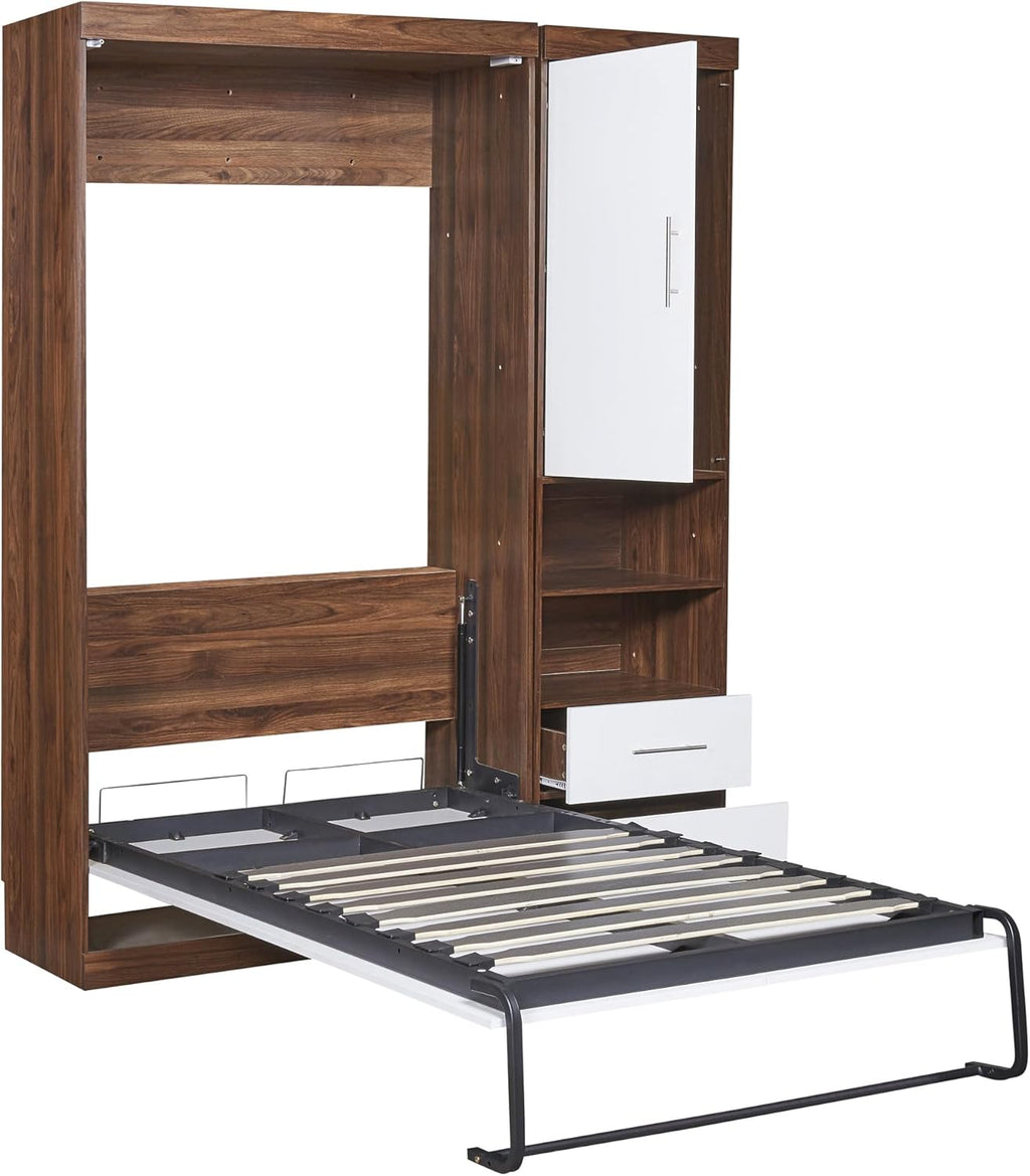 Harper & Bright Designs Twin Murphy Bed with Storage Drawers, White E9318