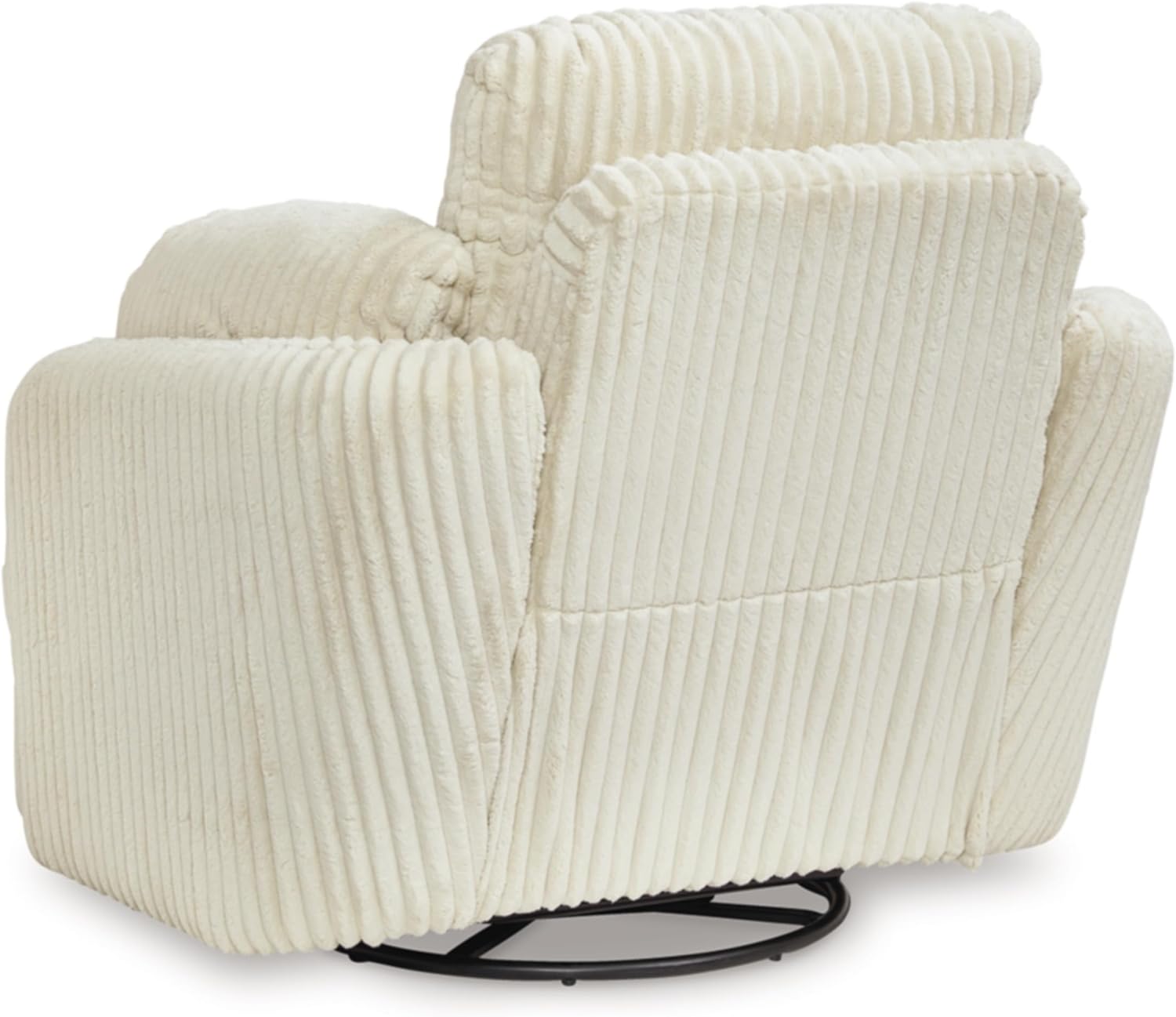 Signature Design by Ashley Tie-Breaker Swivel Glider Recliner, White D6281
