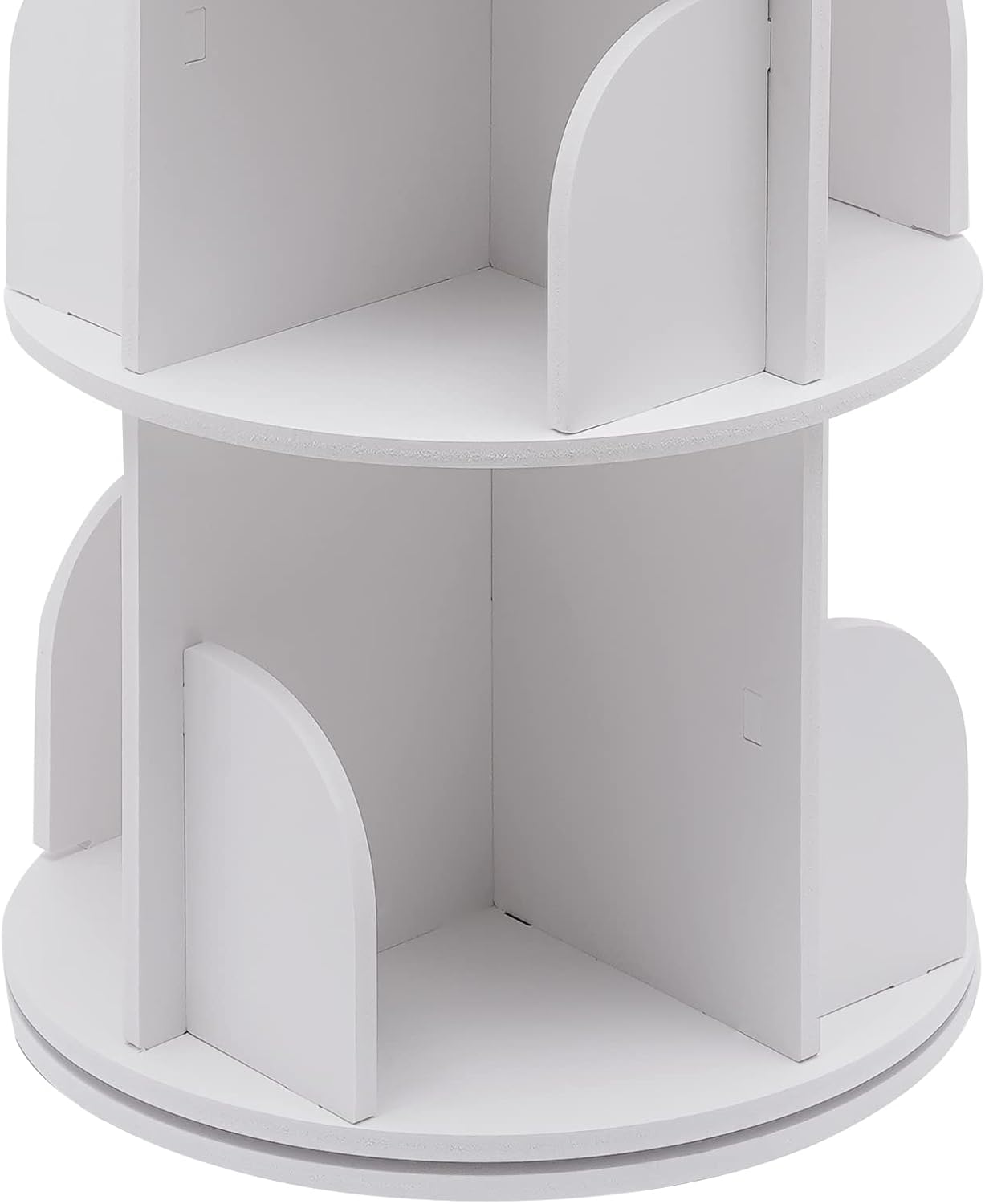 5 Tier 360° Rotating Bookshelf White for Office Home O44889