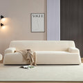 89.76" Luxury Modern Sofa 3 Seats Upholstery Couch for Living Room, Apartment, Office, Solid Wood Frame,White