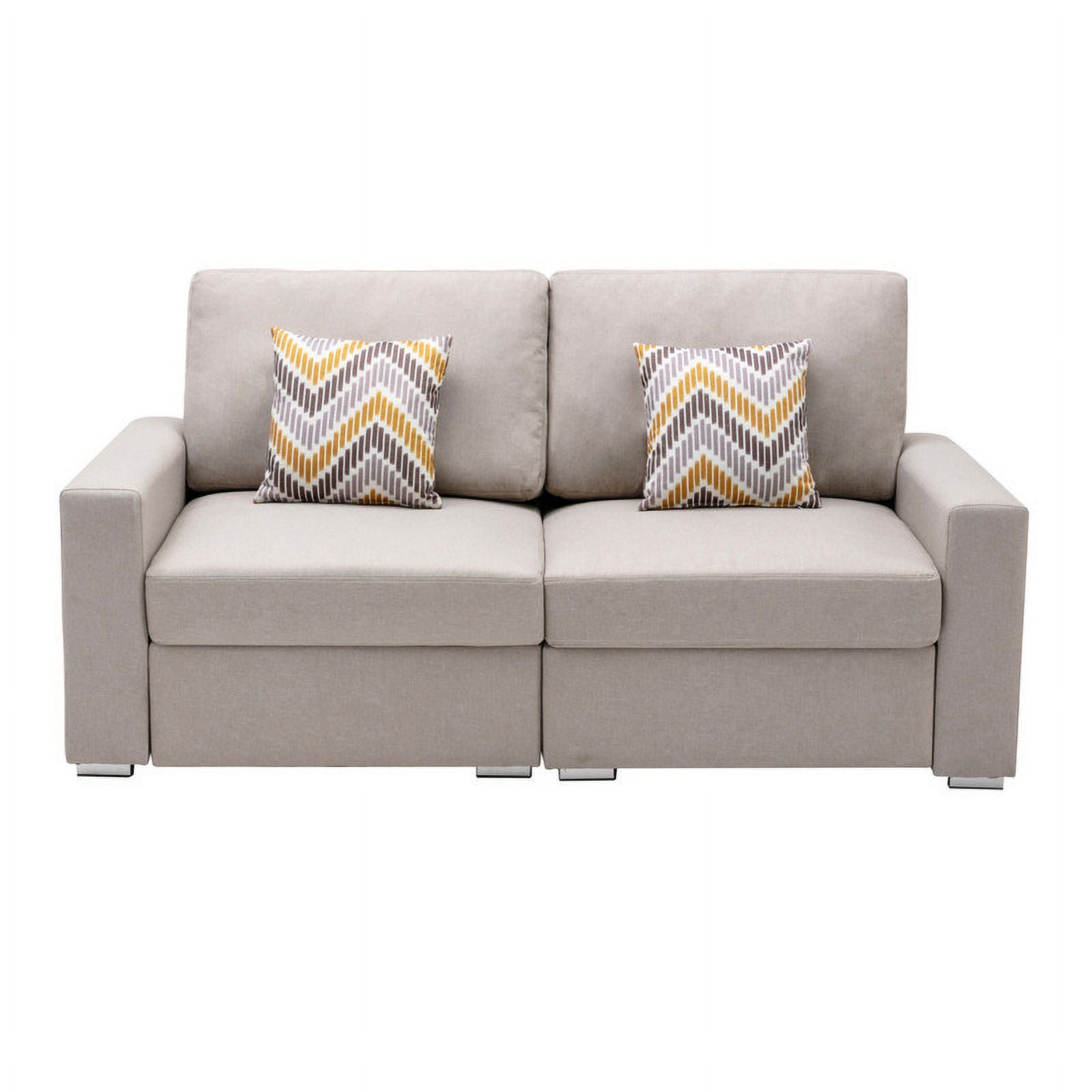Beige Linen Fabric Living Room Set G562930