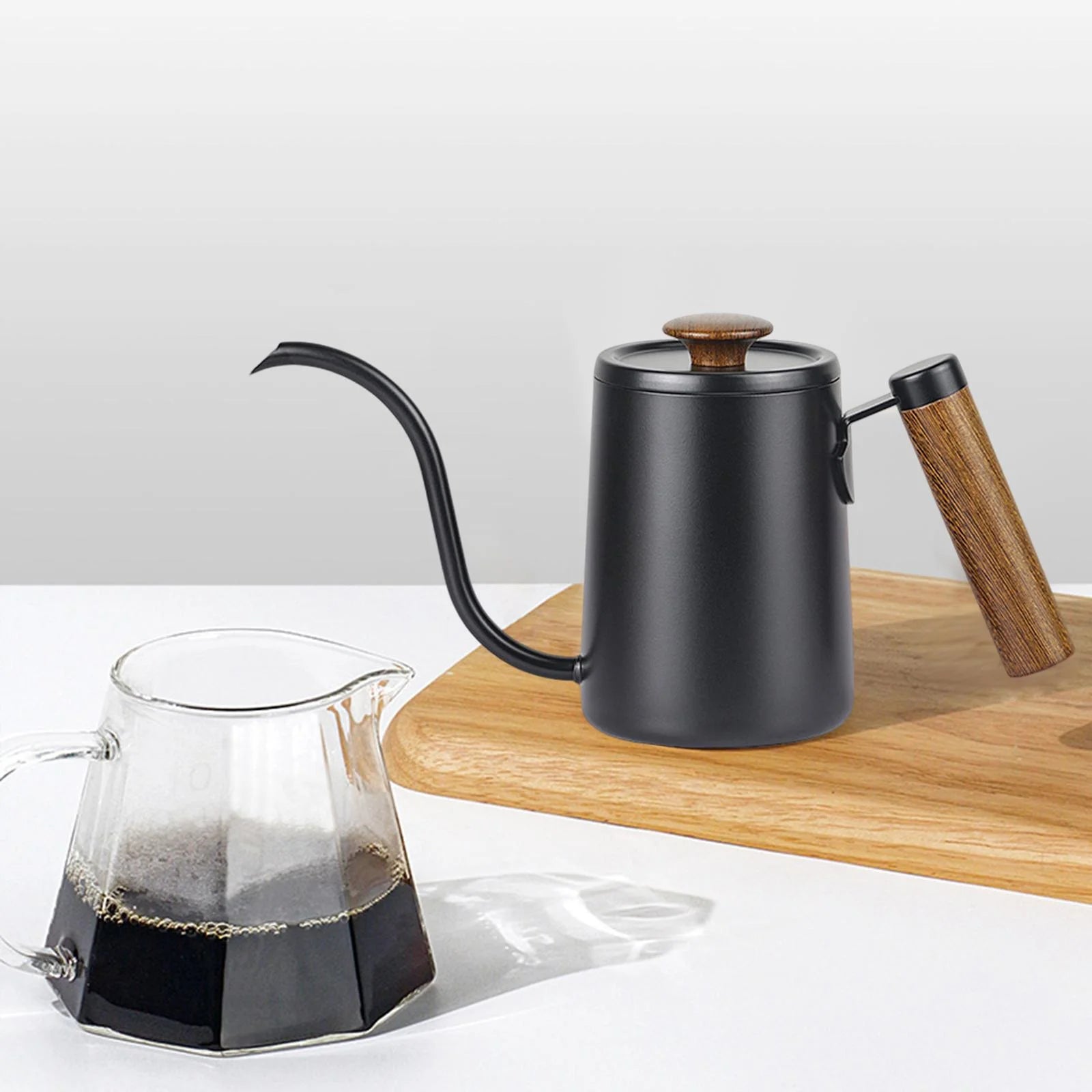 Gooseneck Coffee Kettle for Pour Over Camping Black S9507