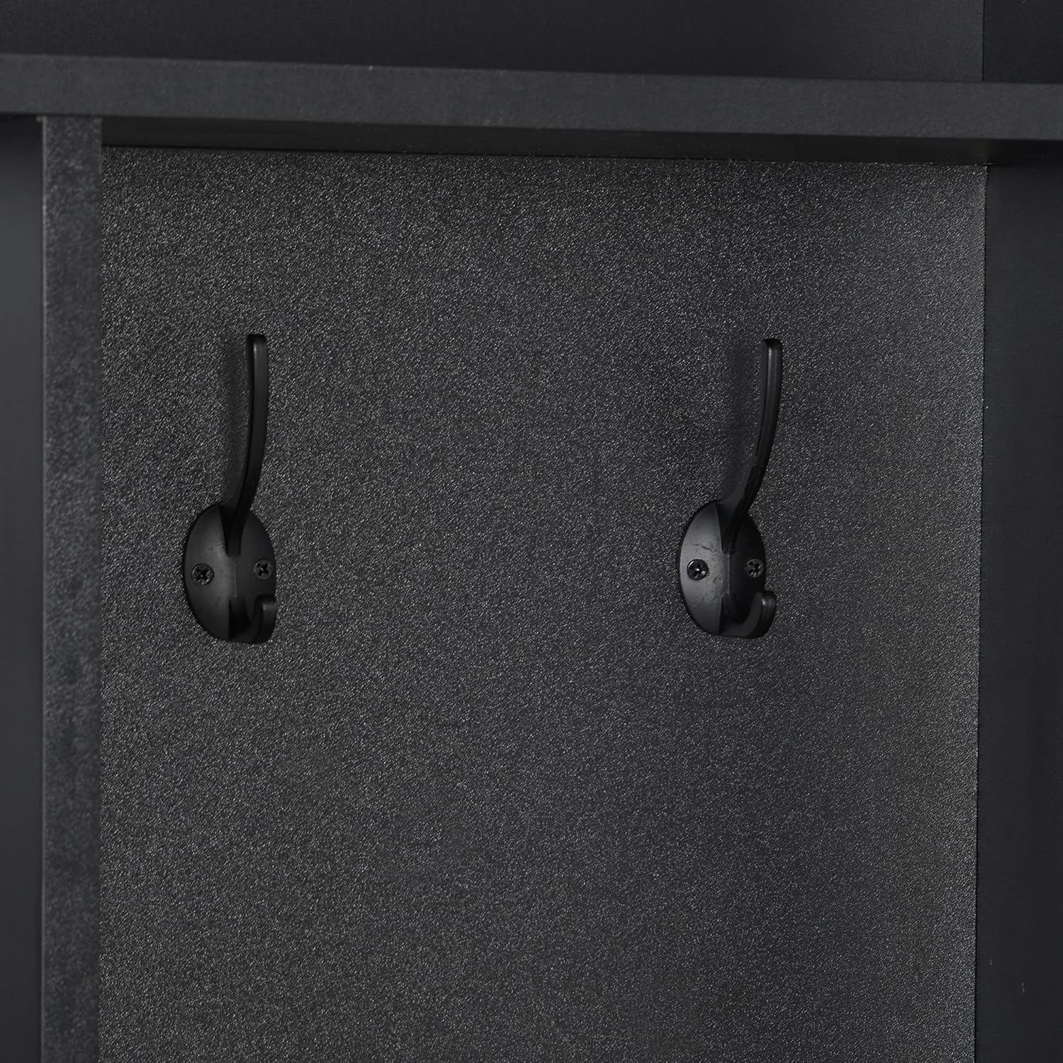 Hall Tree with Storage Bench and 8 Hooks, Black F639396