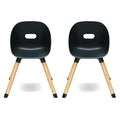 Lalo The Play Chair, Wooden and Non-Toxic Plastic Kids and Toddler Chair - Sturdy Bucket Seat and Easy to Clean Kids Chair with up to 200 lb. Weight Capacity, Set of 2 - Sage