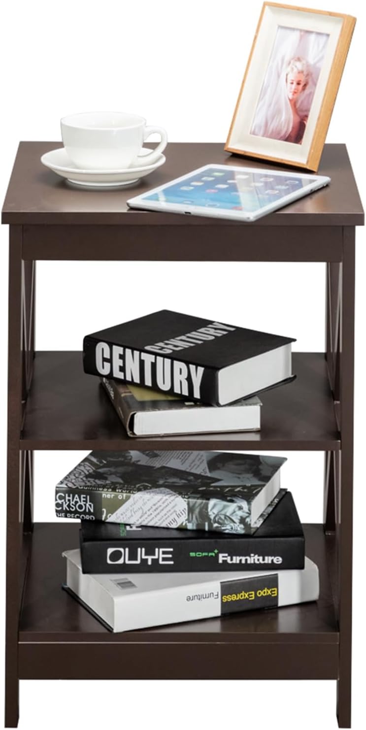 Sofa Side Table, Small Mobile Corner Table with Wheels G96028