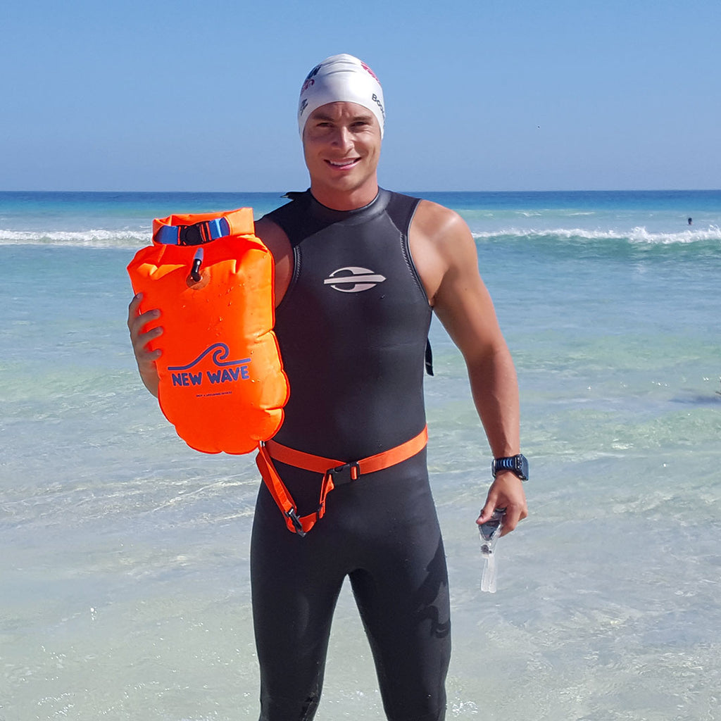New Wave Swim Buoy 20L Nylon TPU Orange Drybag Float J845961