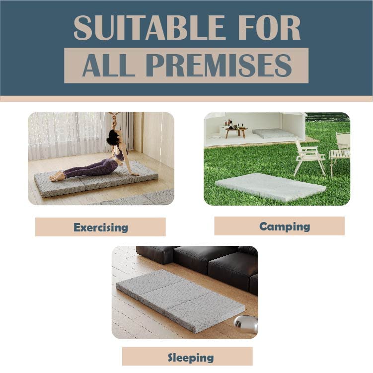 Folding Mattress 4 Inch Twin XL Memory Foam with Washable Cover C28711