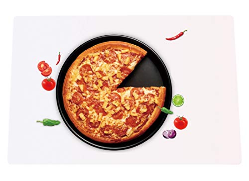 Extra Large Silicone Placemat Countertop Protector, Heat Resistant, Washable, Black P8214